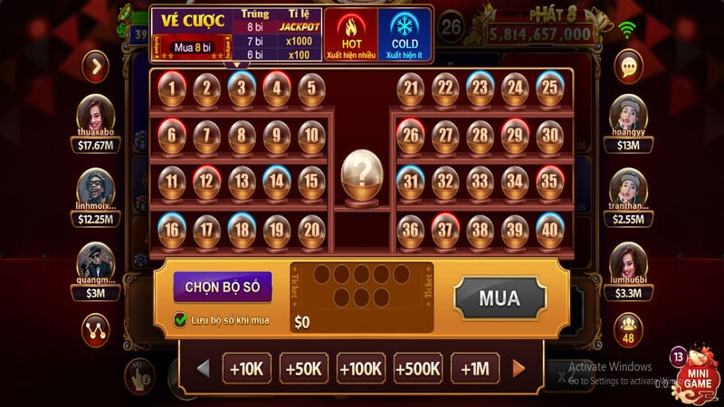 Keno Lộc Phát: Game Cá Cược Chọn Số Thưởng Lớn Tại Sunwin 5 Không nên lựa chọn quá nhiều con số liền kề bởi tỷ lệ chiến thắng rất thấp