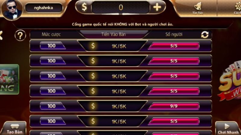 Liêng Sunwin - Hướng Dẫn Chi Tiết Dành Cho Người Chơi Mới 3 Liêng Sunwin bao gồm nhiều bàn cược